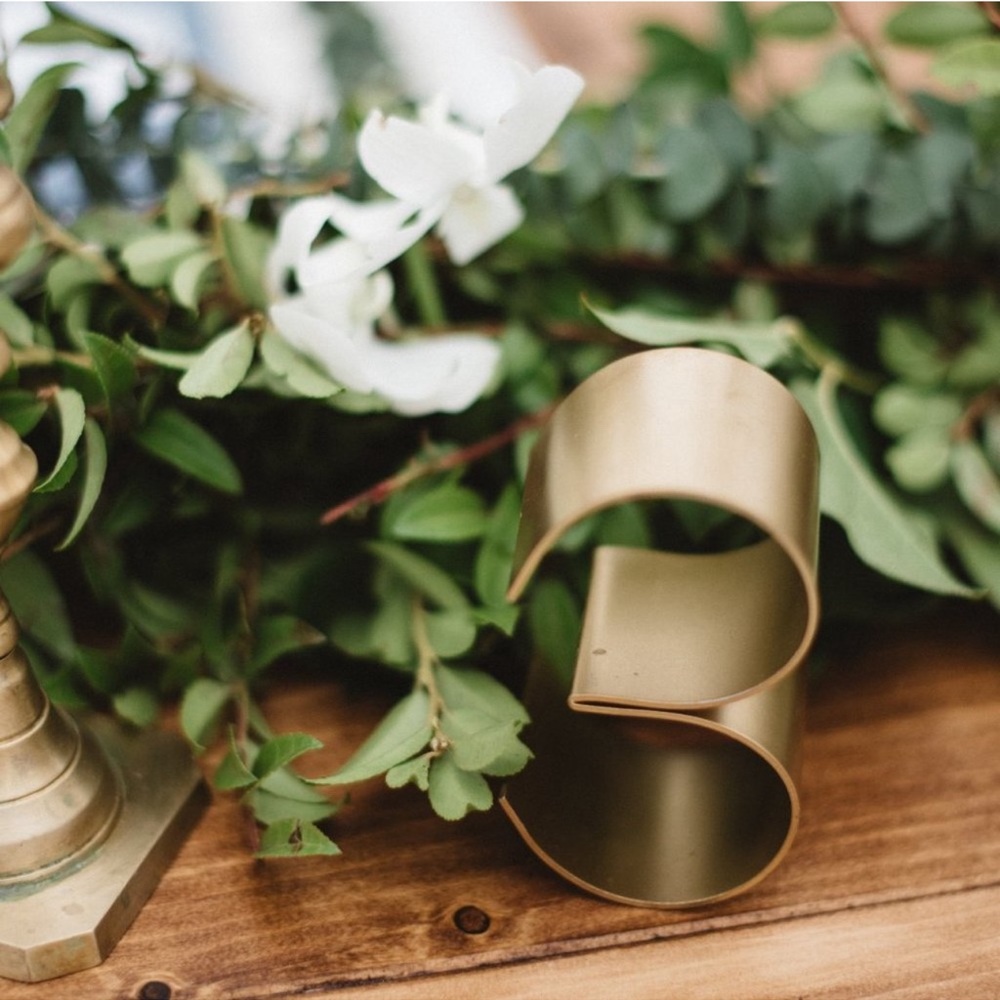 Handmade metal table numbers